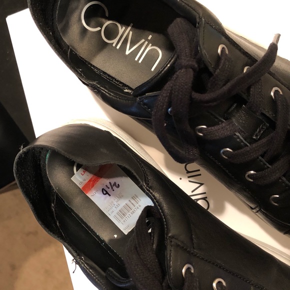 Calvin Klein Shoes Calvin Klein Leather Tennis Shoe Poshmark